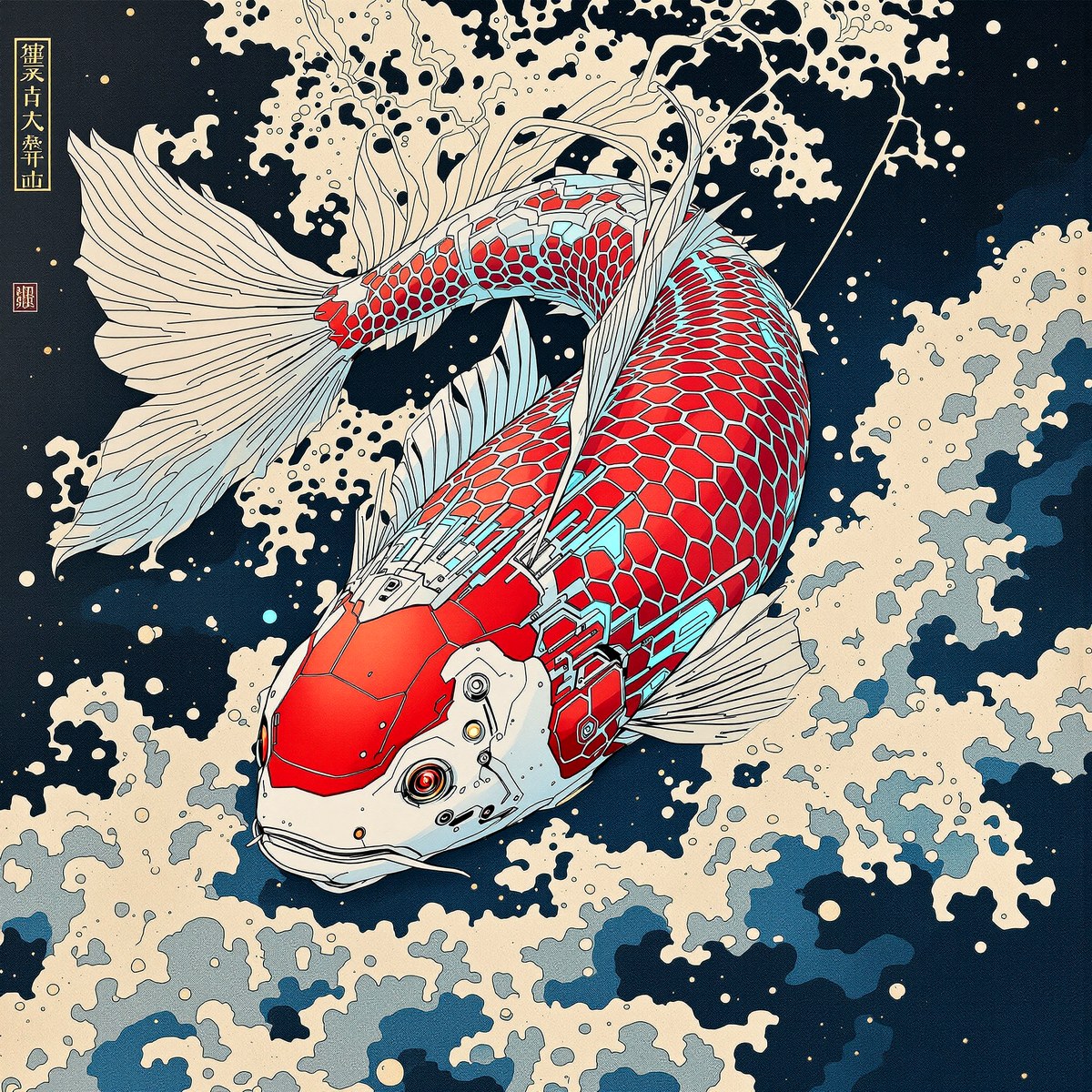 Koi mech portrait