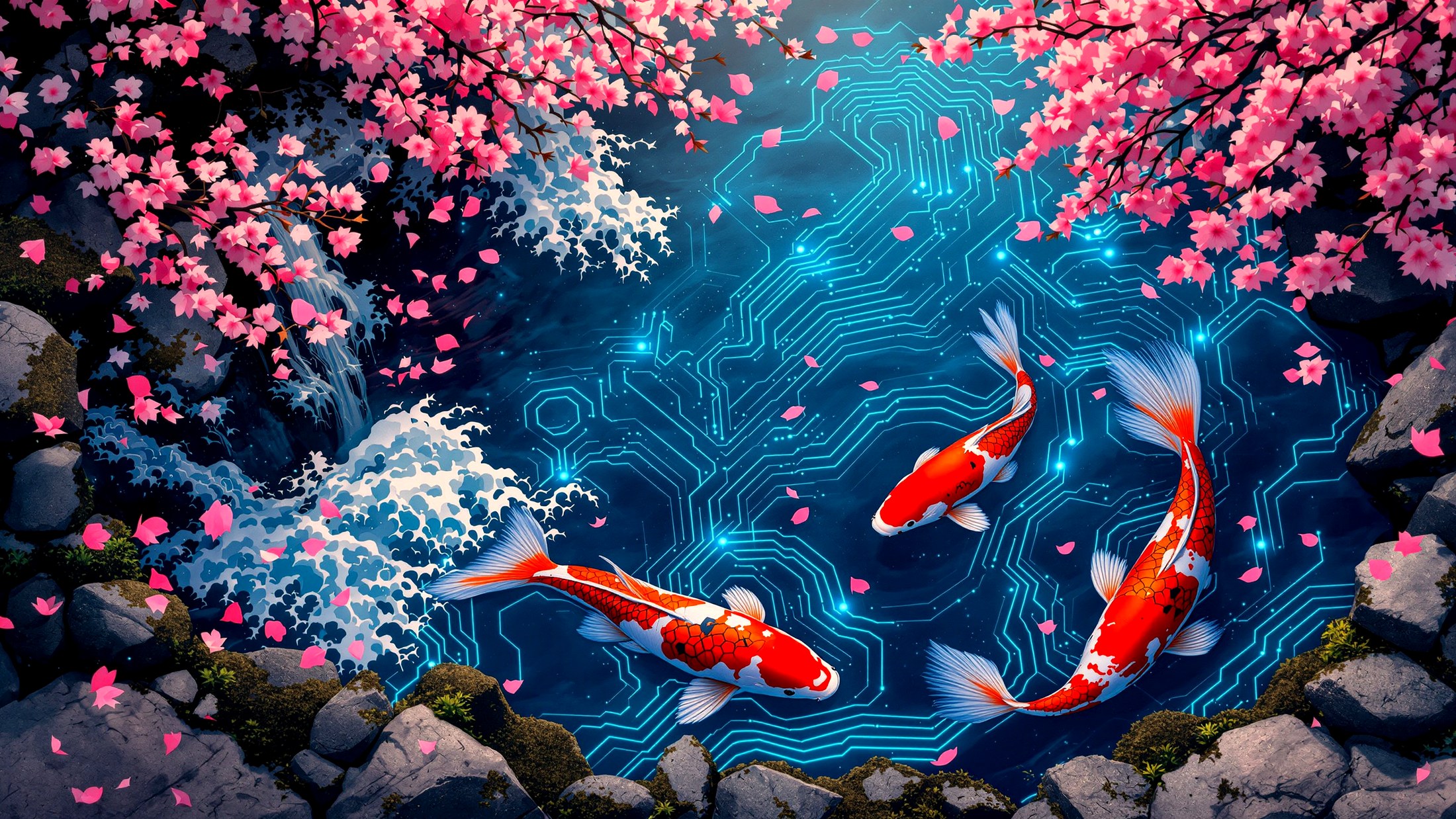 Zen koi pond