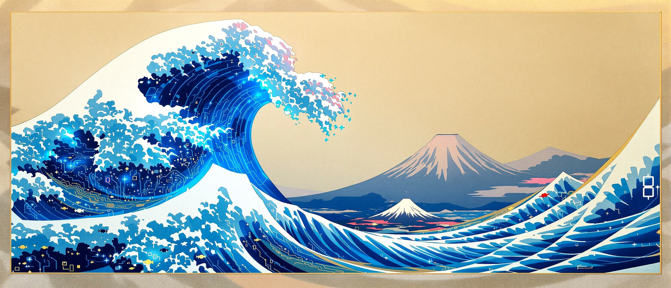 Great wave with circuits